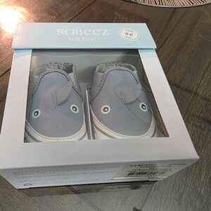 Robeez Soft Soles Baby Shoes - Light Gray